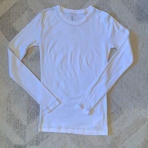 Gap Super Soft Long Sleeve Top Womens Size XS Solid White Round Neck